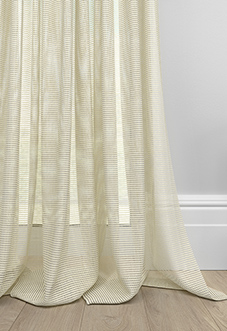 Catania Stripe Voile, Powder Cream - Made to Measure Curtains